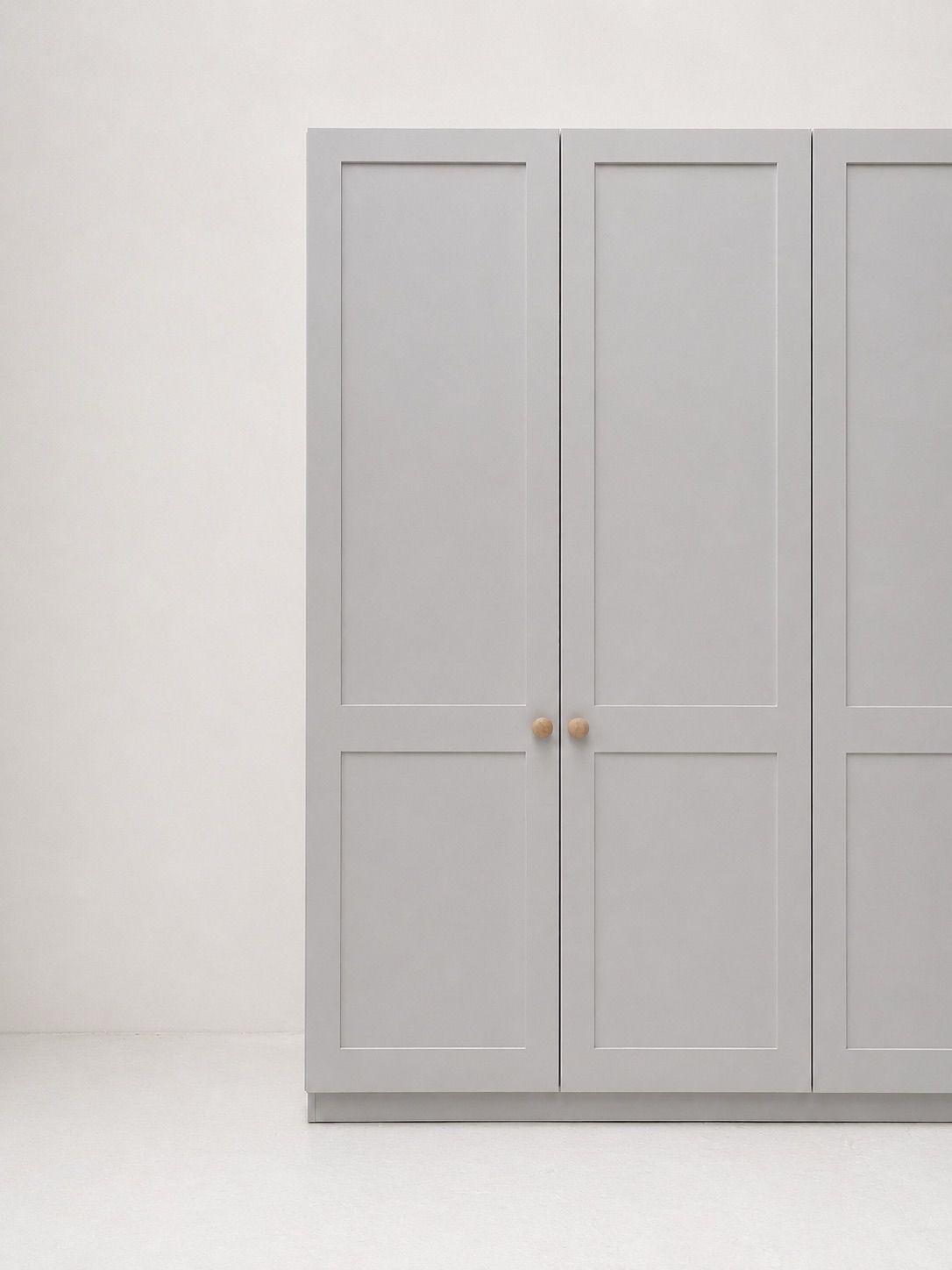 Grey shaker wardrobes